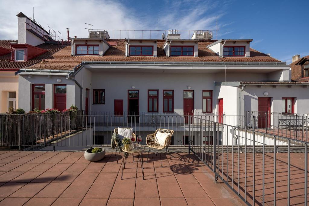 Spacious Studio with Private Terrace in Hip Karlín by Prague Days